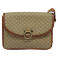 Celine Macadam Shoulder Bag Pvc Leather Beige Canvas Bag