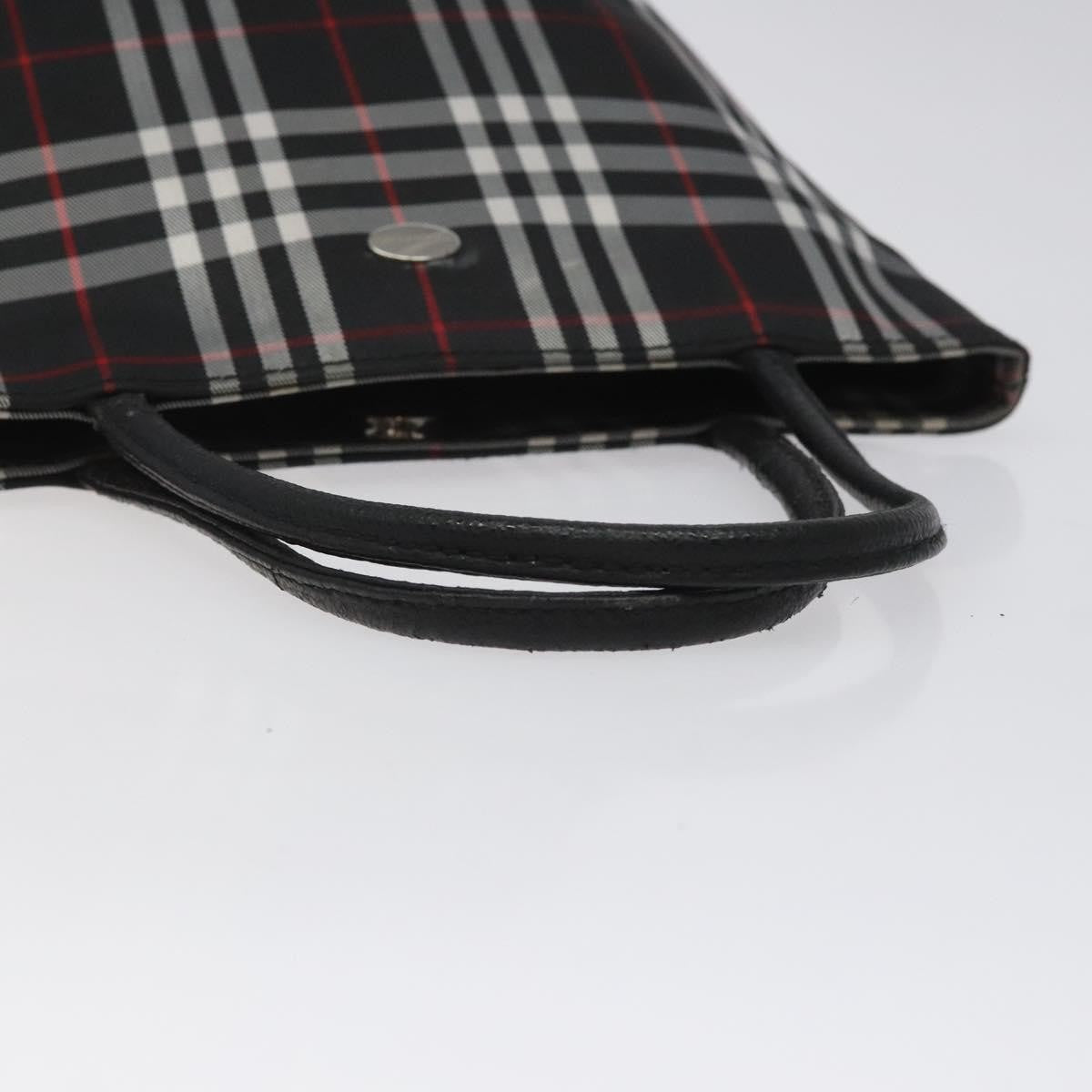 Burberry Nova Check Tote Nylon Black Nylon Handbag