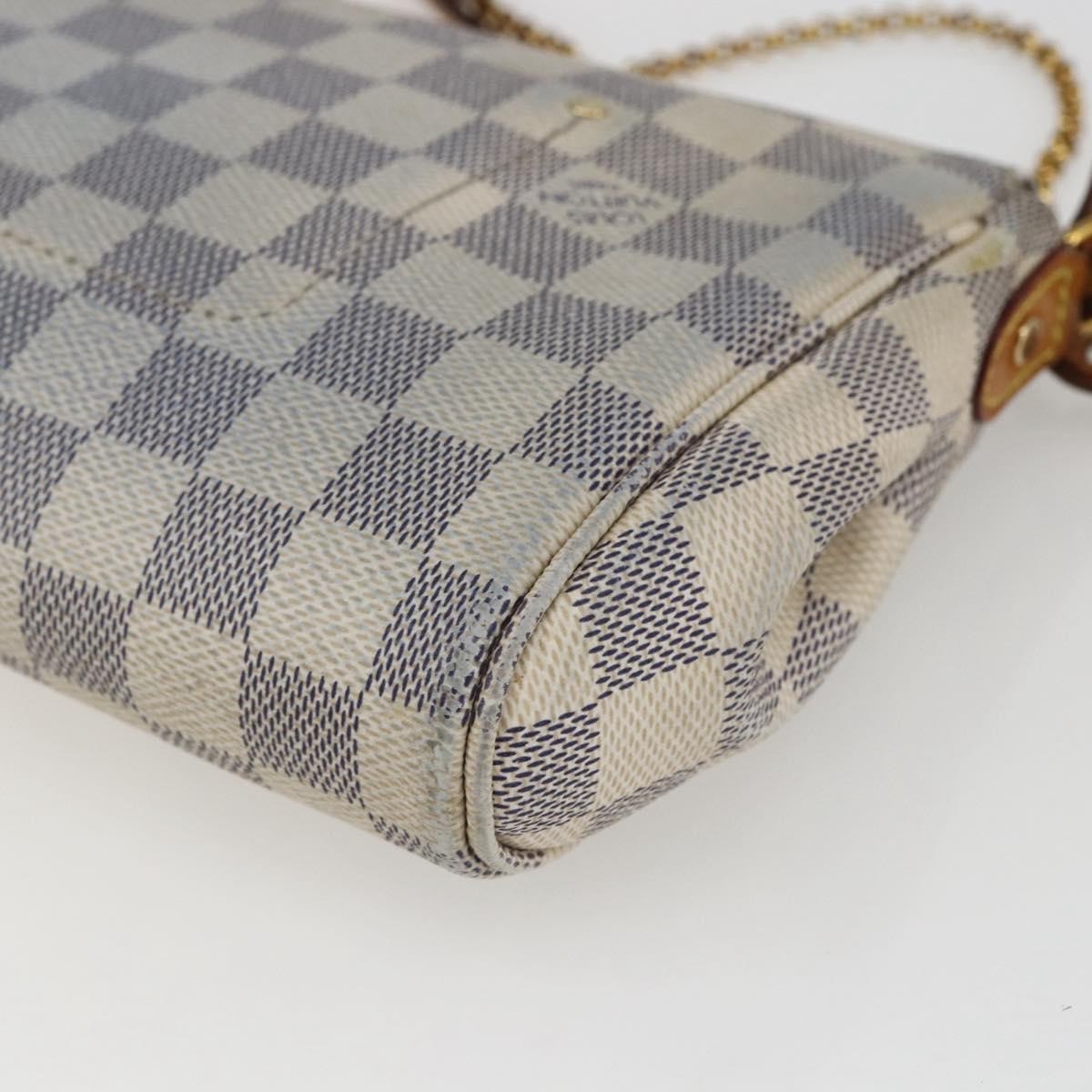 Louis Vuitton Favorite Handbag Damier White Canvas Clutche & Pouche Bag