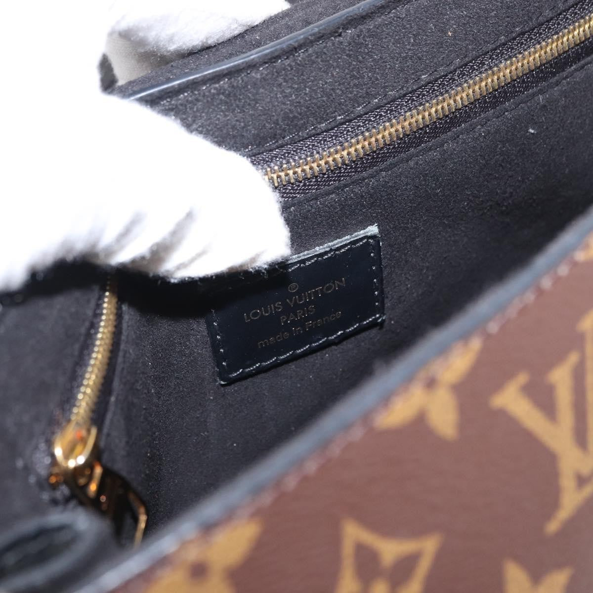 Louis Vuitton One Handle Flap Bag Monogram Canvas And Leather Brown Canvas Handbag