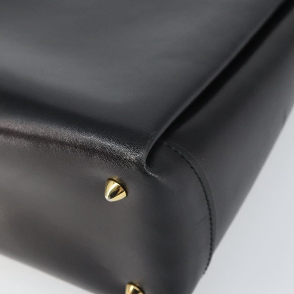 Gucci Vintage Handbag Leather Black Leather Handbag (Pre-Owned)
