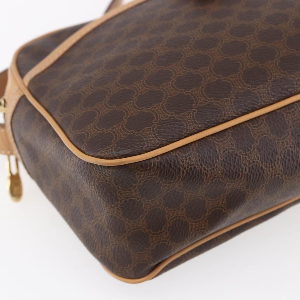 Celine Macadam Shoulder Bag Pvc Leather Brown Pvc Shoulder Bag Bag