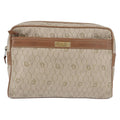 Christian Dior Vintage Honeycomb Clutch Canvas Beige Canvas Clutche & Pouche Bag (Pre-Owned)