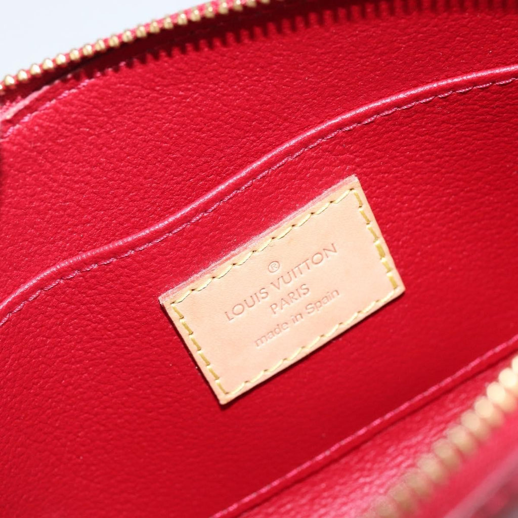 Louis Vuitton Cosmetic Pouch Limited Edition Monogram Vernis Rayures Red Patent_Leather Bag
