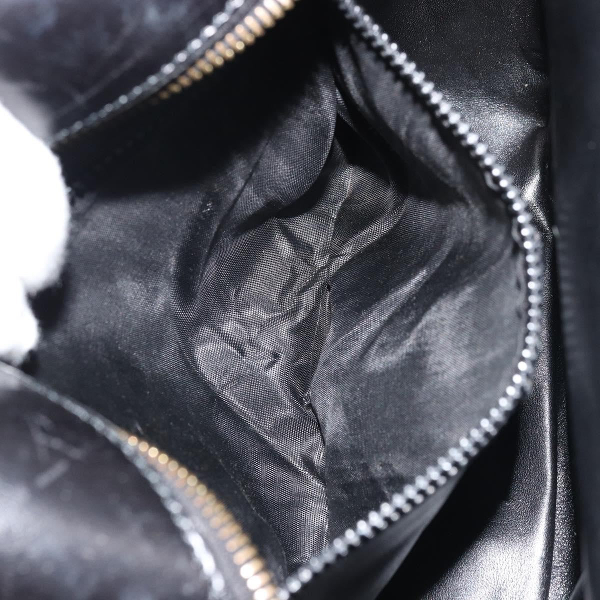 Celine Circle Logo Shoulder Bag Leather Black Leather Shoulder Bag Bag