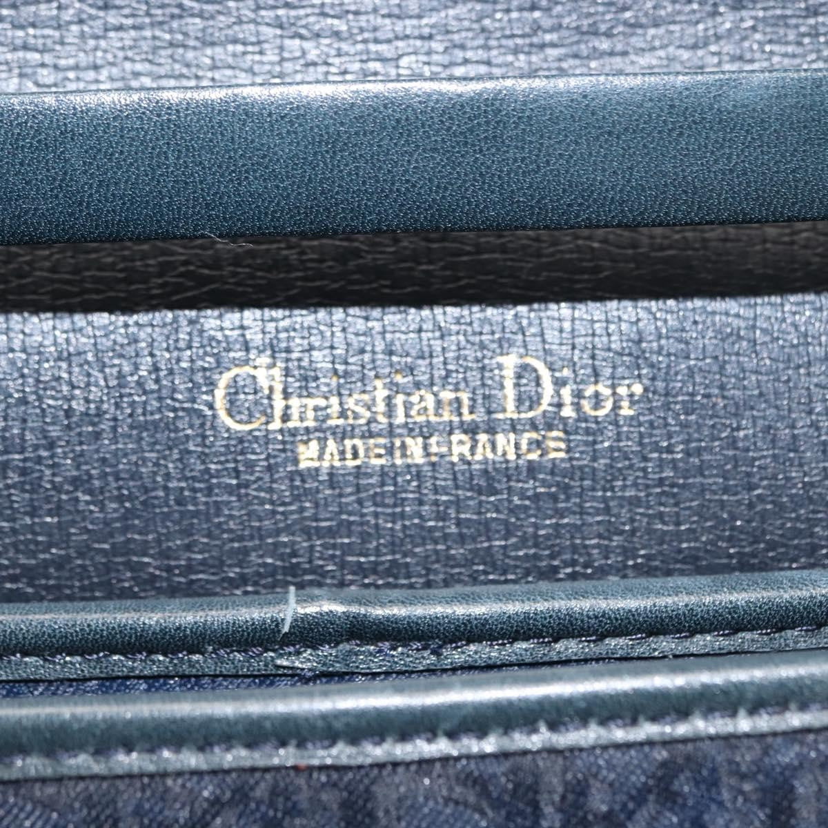 Christian Dior Vintage Trotter Shoulder Bag Canvas Navy Canvas Shoulder Bag Bag (Pre-Owned)