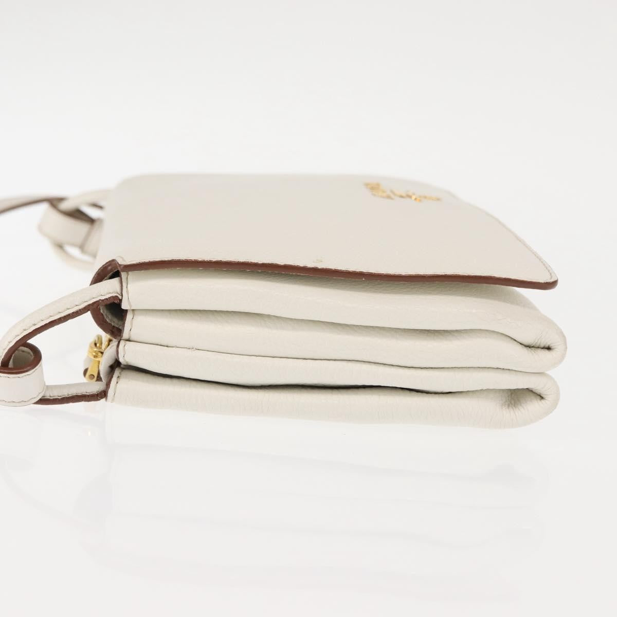 Prada Flap Crossbody Bag Vitello Daino White Leather Shoulder Bag Bag