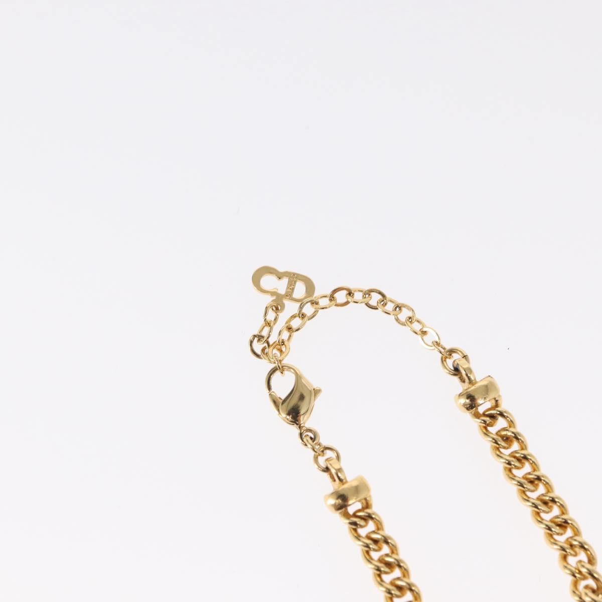 Christian Dior Vintage Cd Pendant Necklace Metal Gold Metal Necklace Jewelry (Pre-Owned)