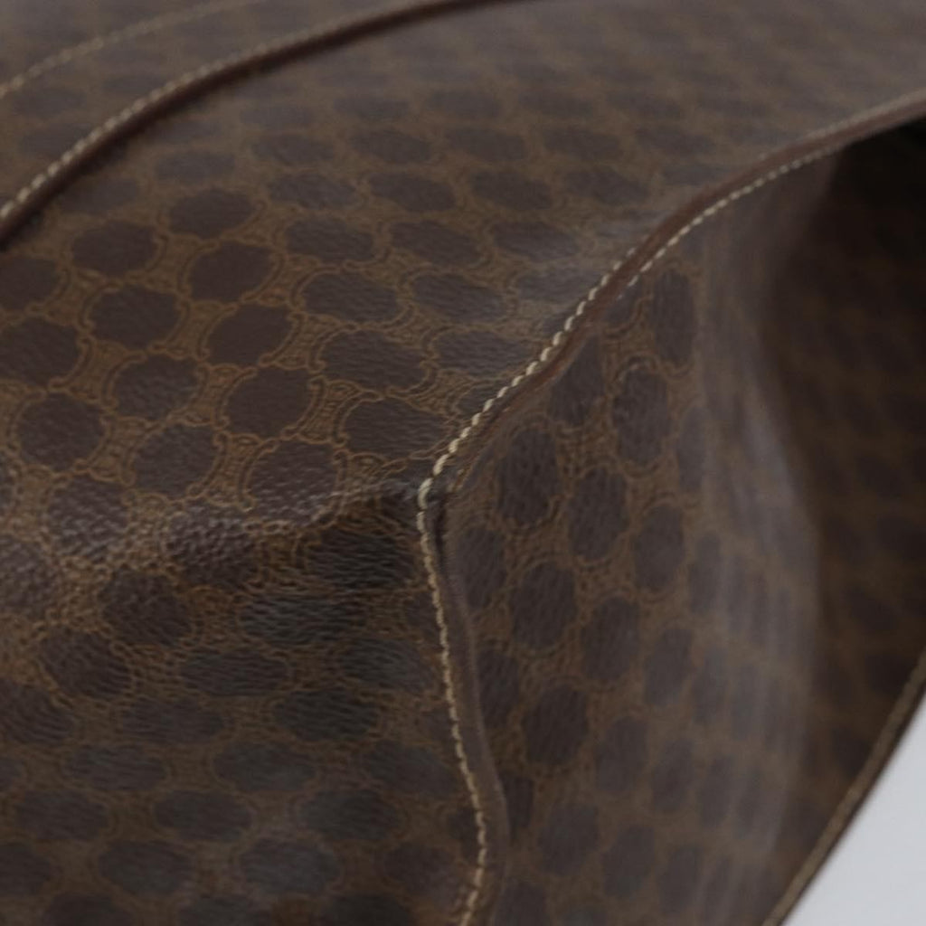 Celine Vintage Macadam Tote Bag Canvas Brown Canvas Tote Bag Bag