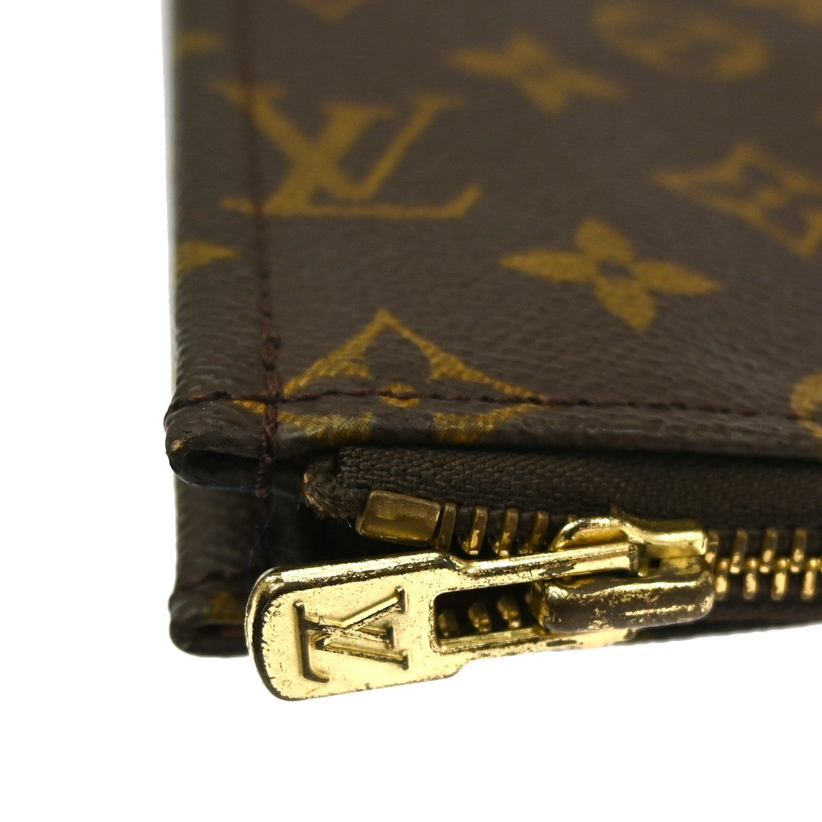 Louis Vuitton Poche Documents Monogram Canvas Brown Canvas Clutche & Pouche Bag