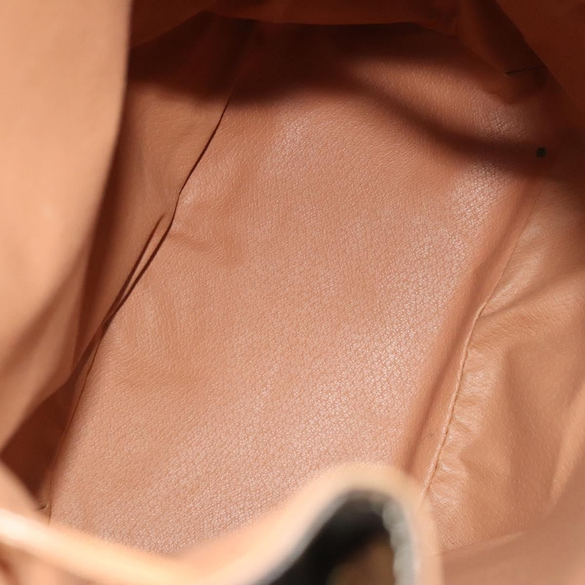 Celine Vintage Drawstring Flap Backpack Macadam Coated Canvas Brown Canvas Backpack Bag