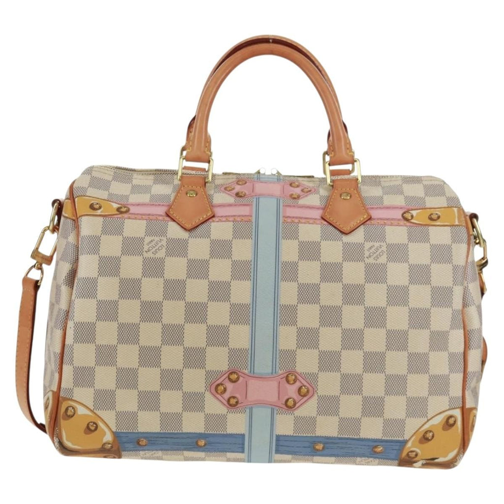 Louis Vuitton Speedy Bandouliere Bag Limited Edition Summer Trunks Monogram Canvas Multicolour Canvas Handbag