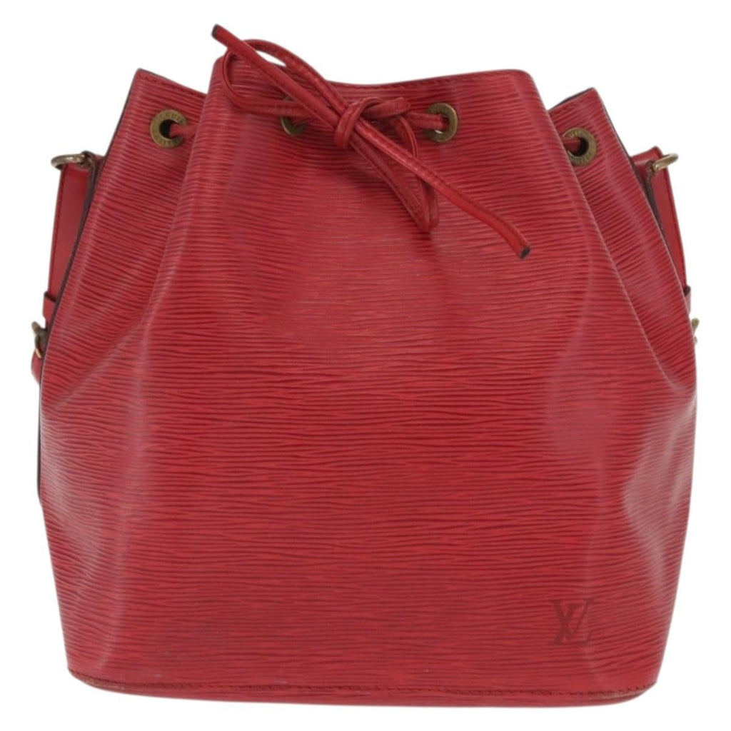 Louis Vuitton Petit Noe Handbag Epi Leather Red Leather Shoulder Bag