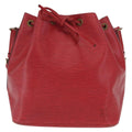 Louis Vuitton Petit Noe Handbag Epi Leather Red Leather Shoulder Bag