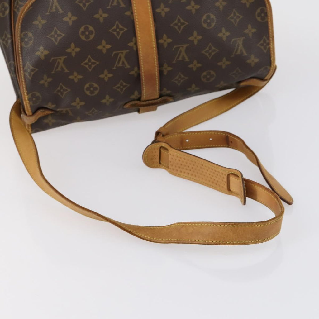 Louis Vuitton Saumur Handbag Monogram Canvas Brown Canvas Shoulder Bag