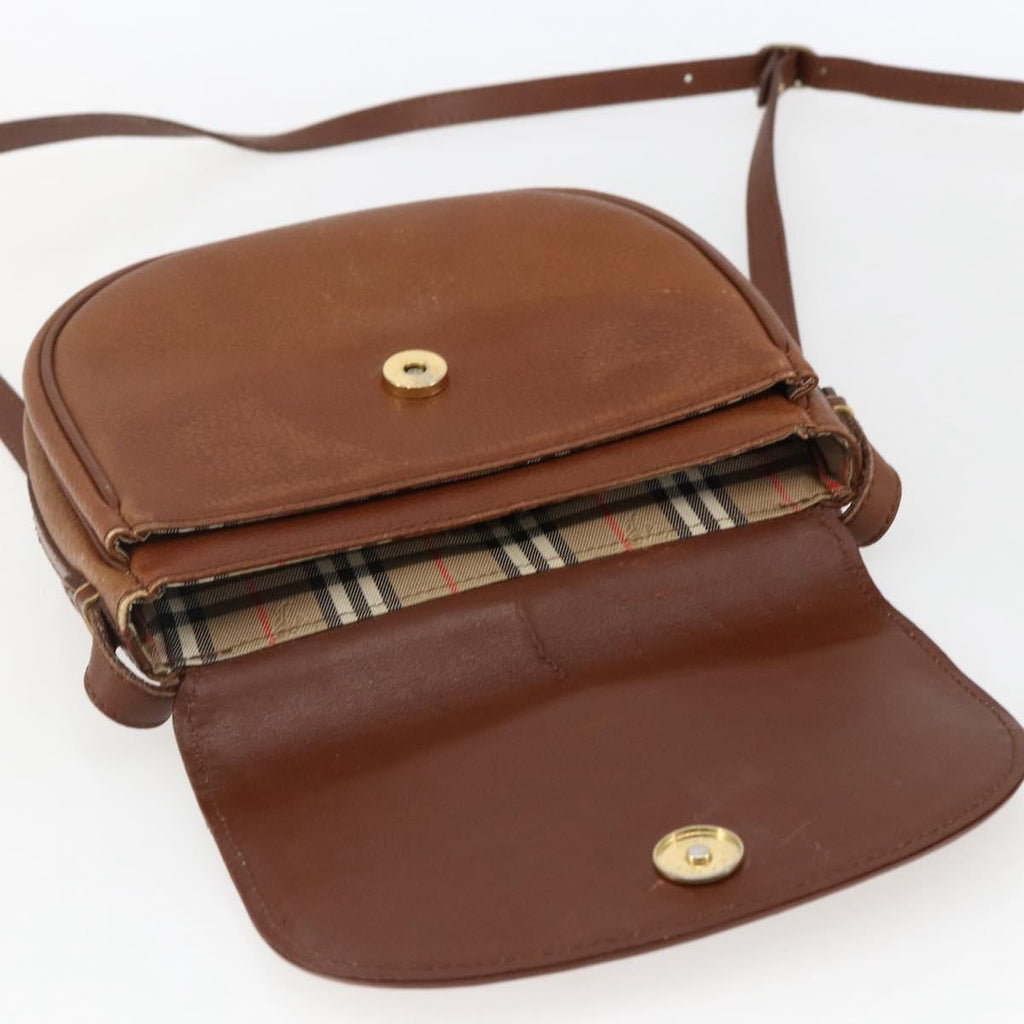 Burberry Vintage Shoulder Bag Leather Brown Leather Shoulder Bag