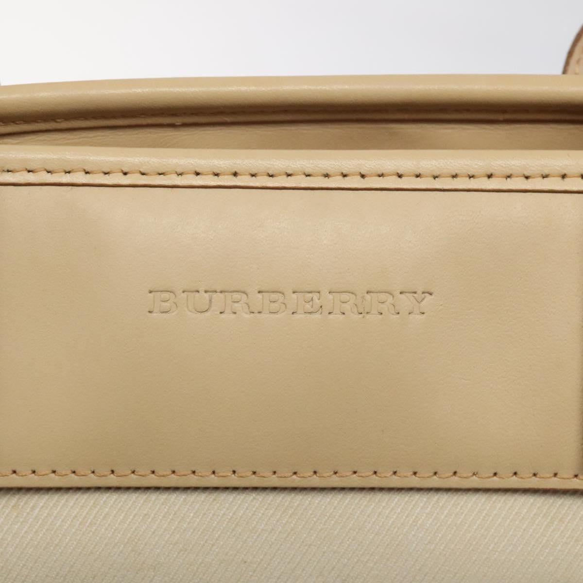 Burberry Nova Check Tote Canvas And Leather Beige Canvas Tote Bag