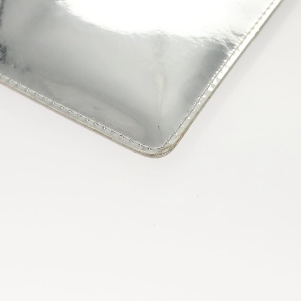 Louis Vuitton Pochette Plate Monogram Mirror Silver Patent_Leather Clutche & Pouche Bag