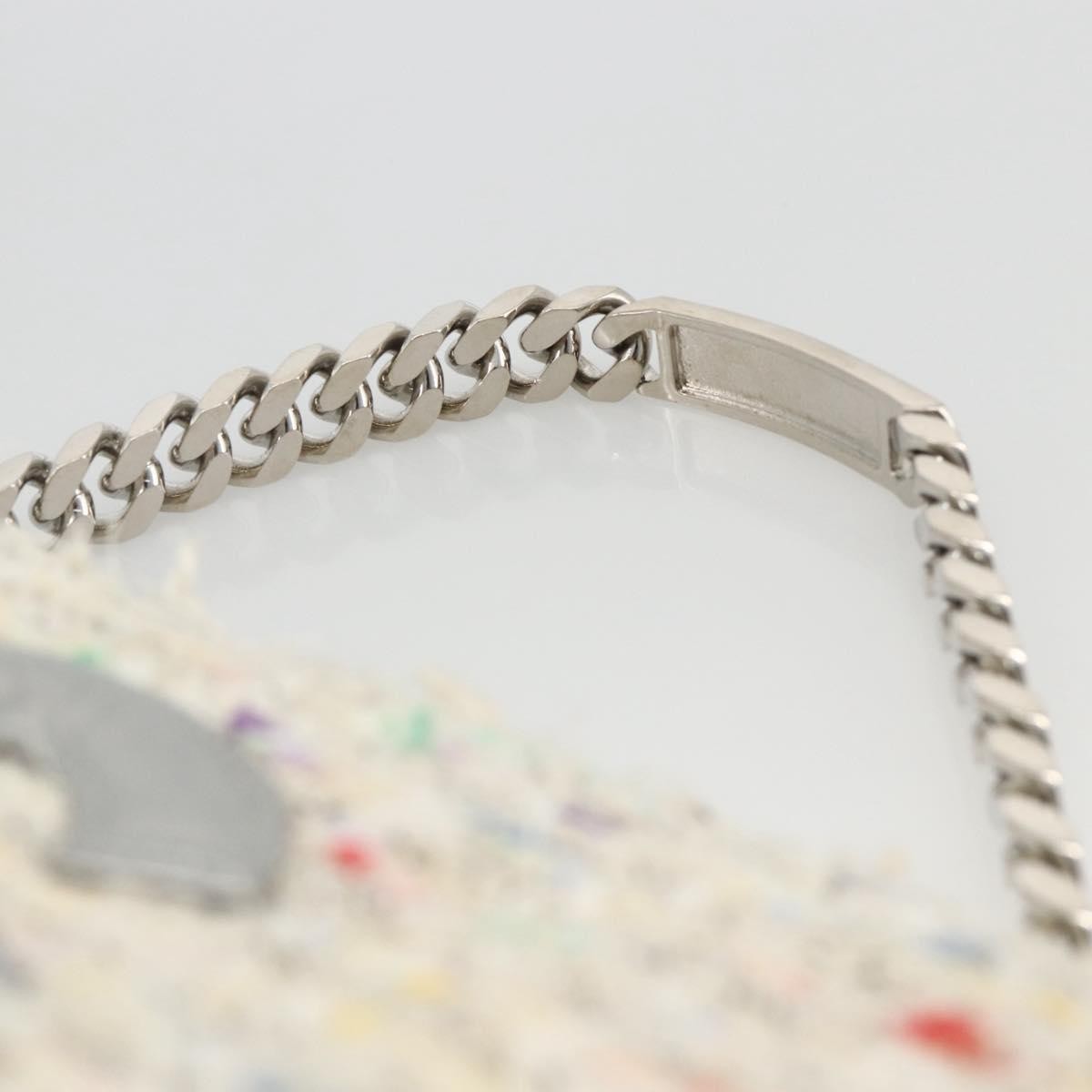 Chanel Vintage Cc Chain Top Handle Bag Quilted Tweed White Tweed Handbag
