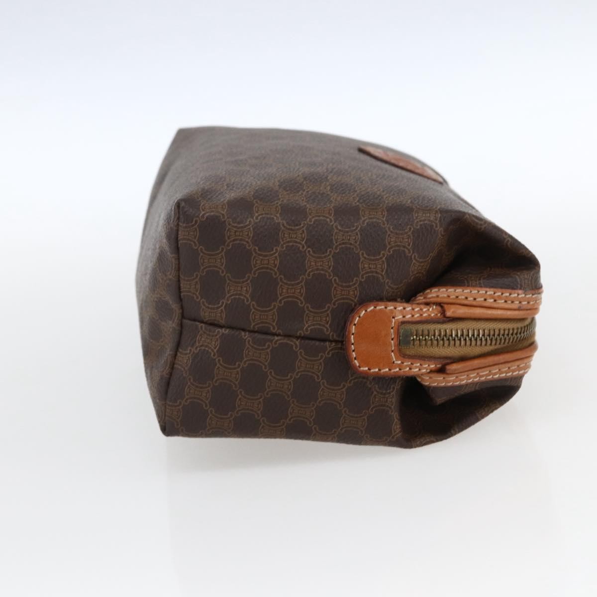 Celine Macadam Pochette Canvas And Leather Brown Canvas Clutche & Pouche Bag