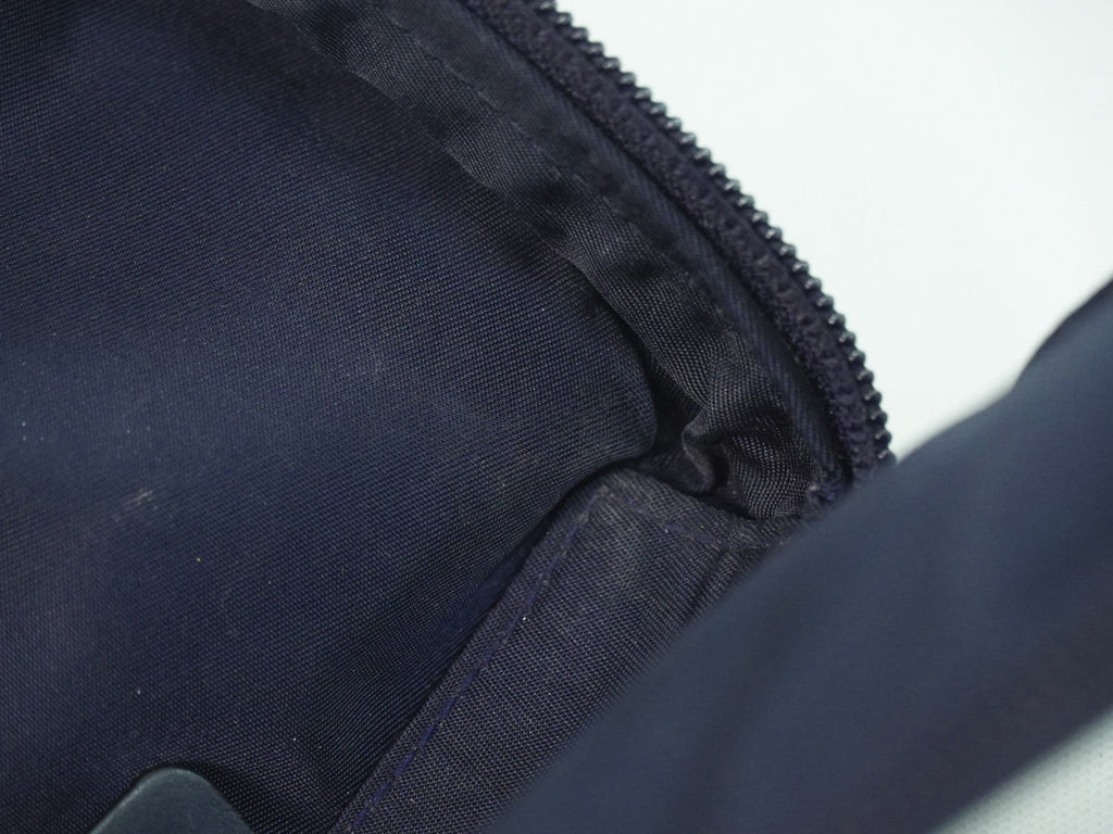 Christian Dior Saddle Zip Pouch Diorissimo Canvas Navy Canvas Clutche & Pouche Bag (Pre-Owned)