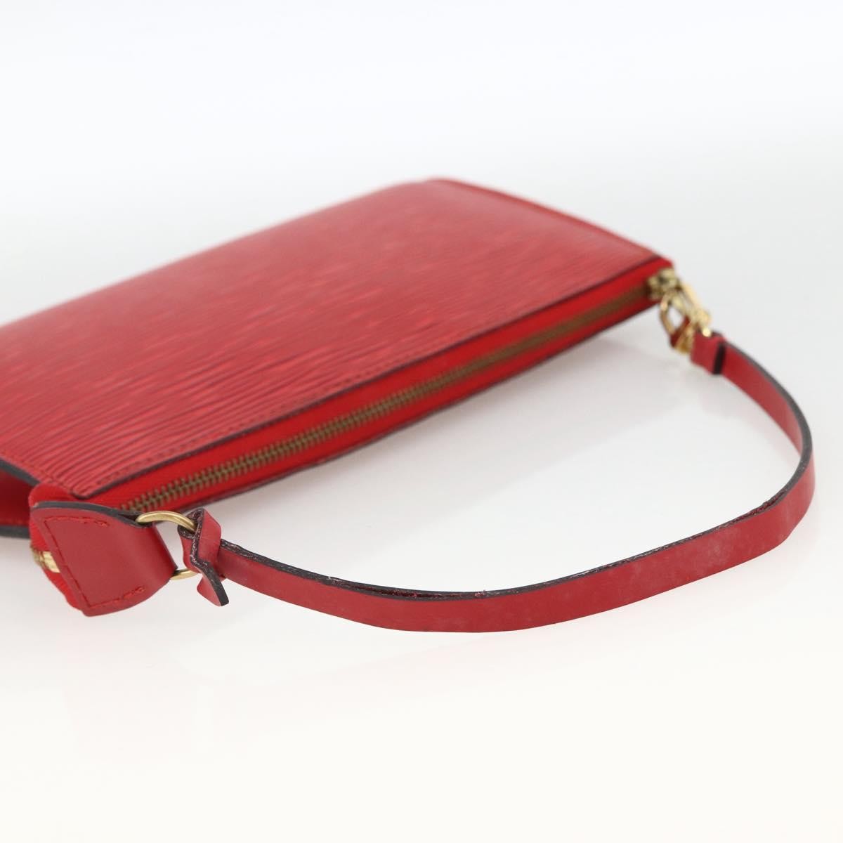 Louis Vuitton Pochette Accessoires Epi Leather Red Leather Clutche & Pouche Bag