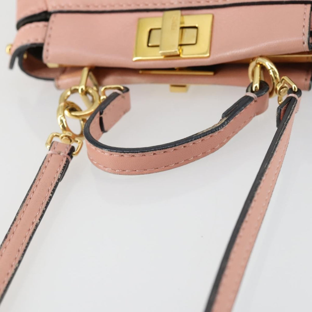 Fendi Peekaboo Bag Leather Pink Leather Handbag