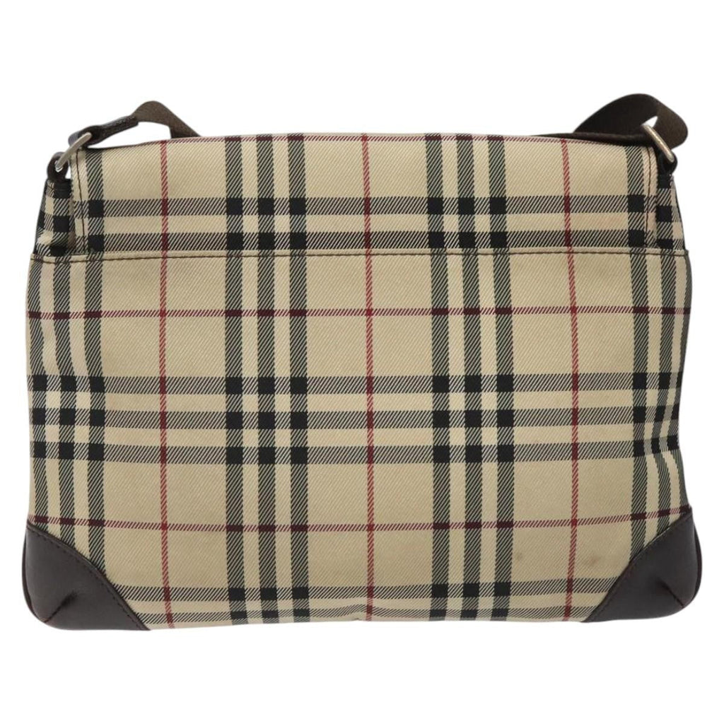 Burberry Nova Check Shoulder Bag Canvas And Leather Beige Canvas Shoulder Bag
