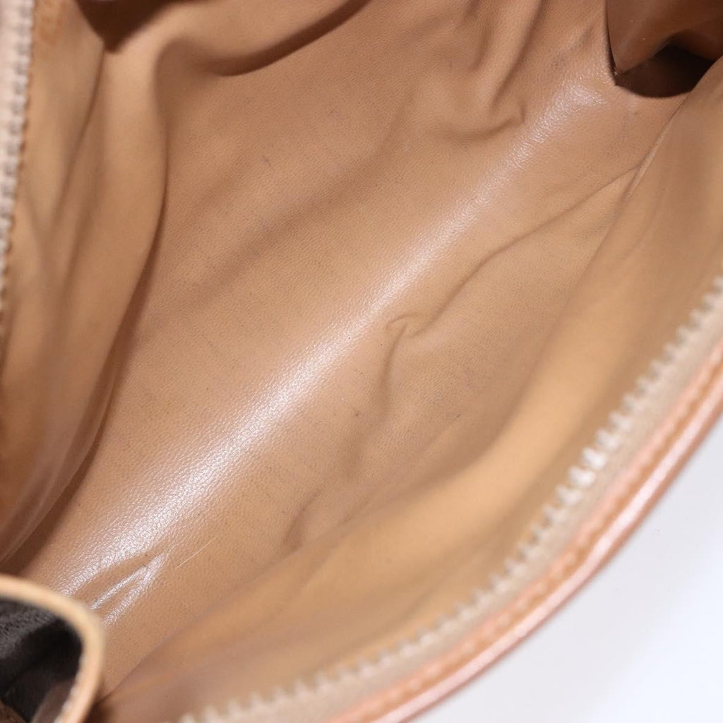 Celine Macadam Pochette Canvas And Leather Brown Canvas Clutche & Pouche Bag