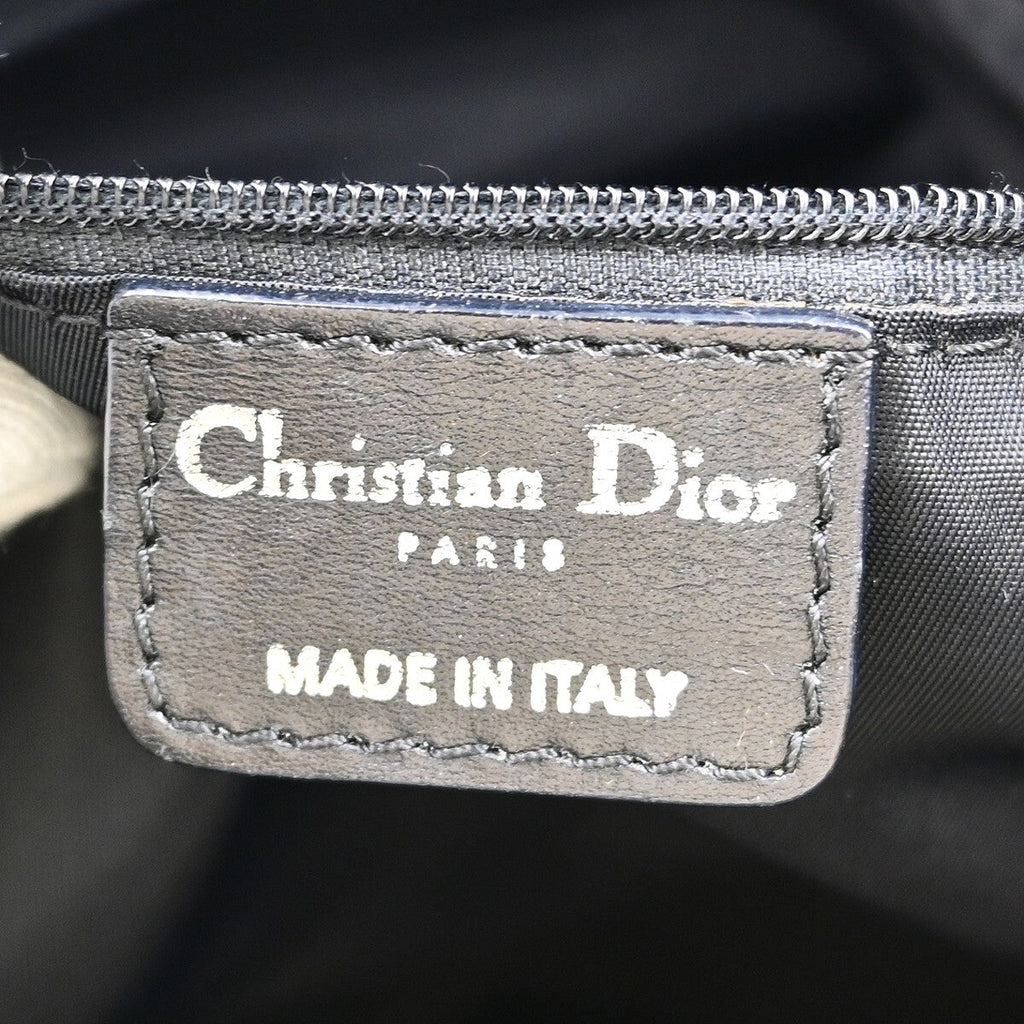 Christian Dior Lovely Tote Diorissimo Canvas Black Canvas Tote Bag Bag (Pre-Owned)