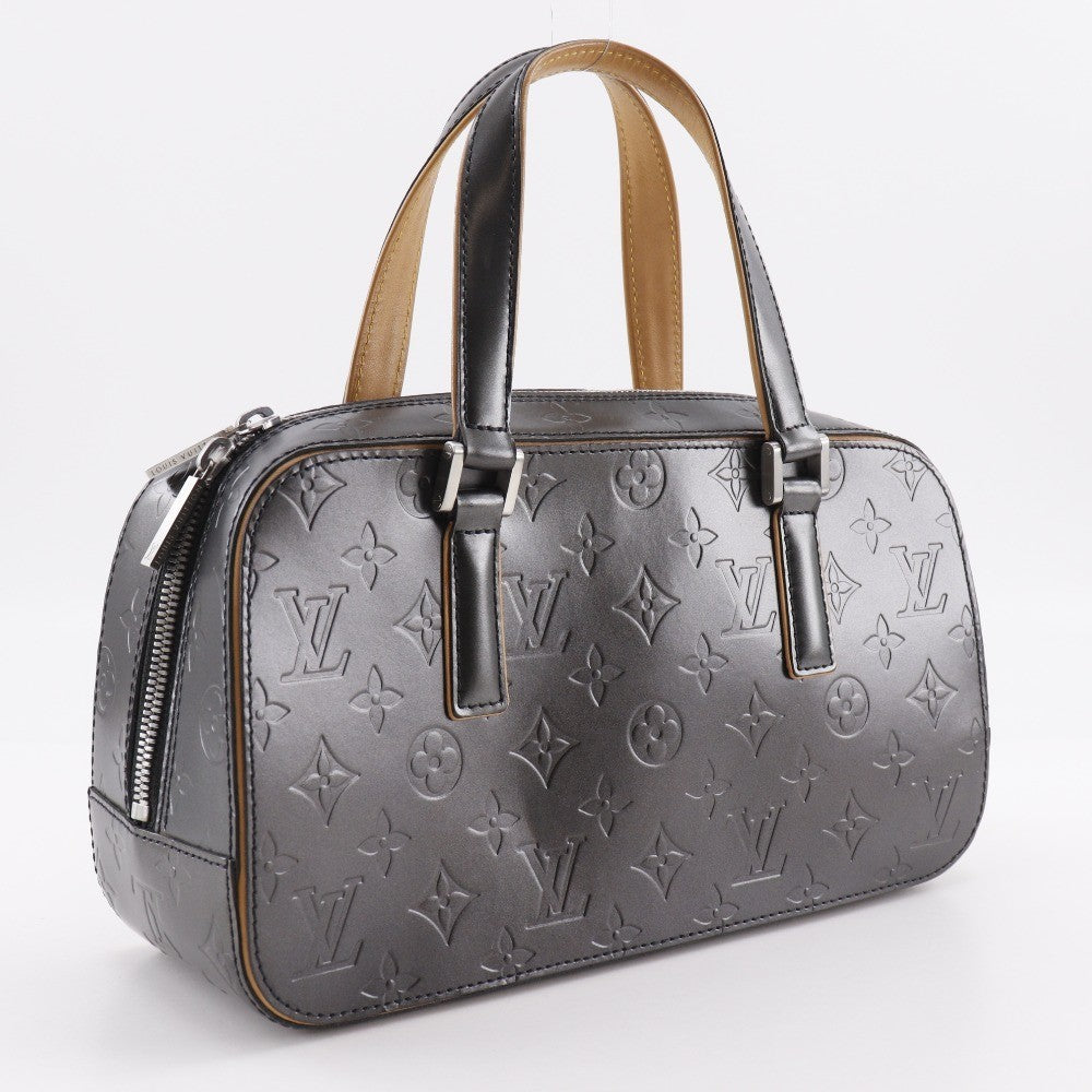 Louis Vuitton Mat Shelton Handbag Monogram Vernis Black Leather Handbag