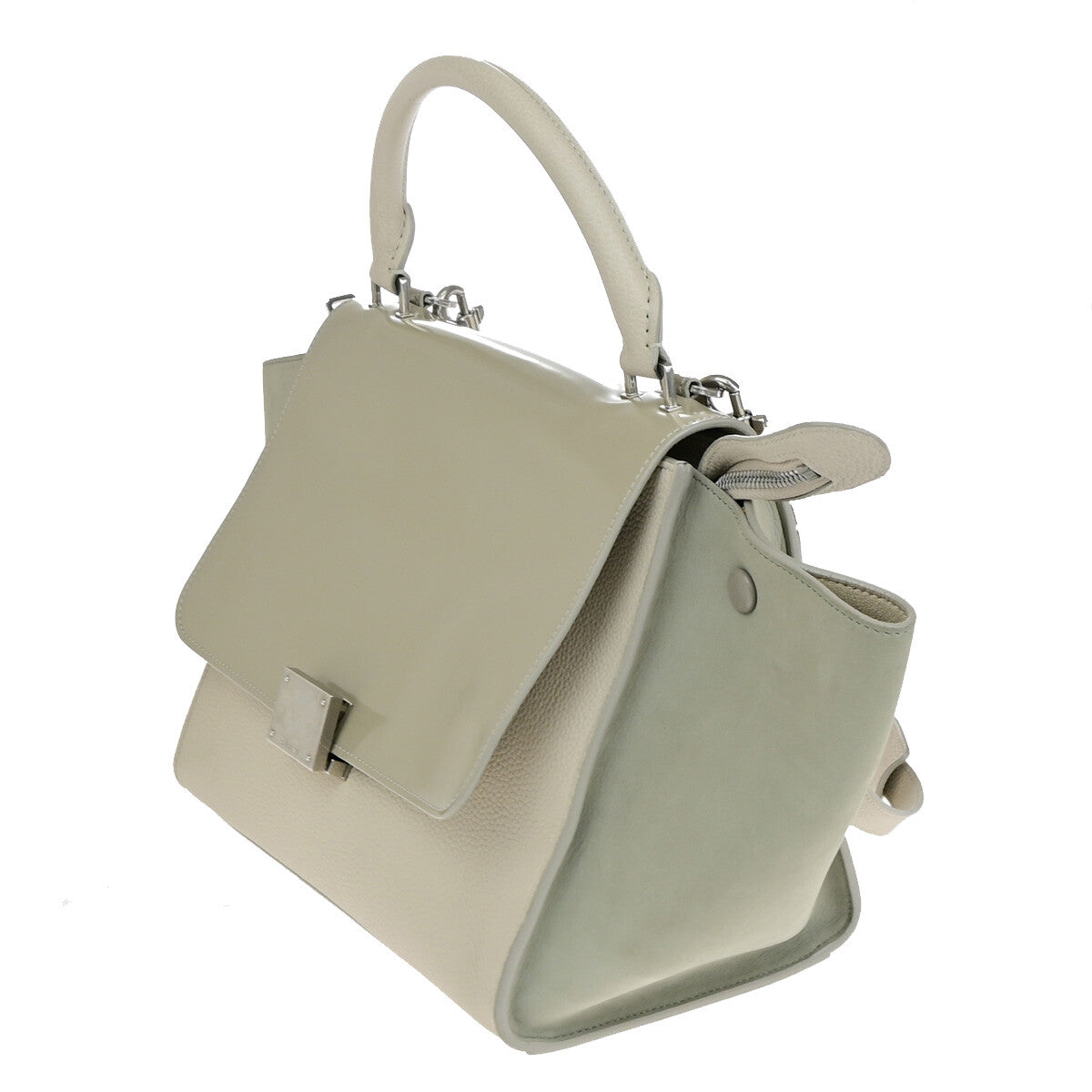 Celine Trapeze Bag Leather Beige Leather Handbag