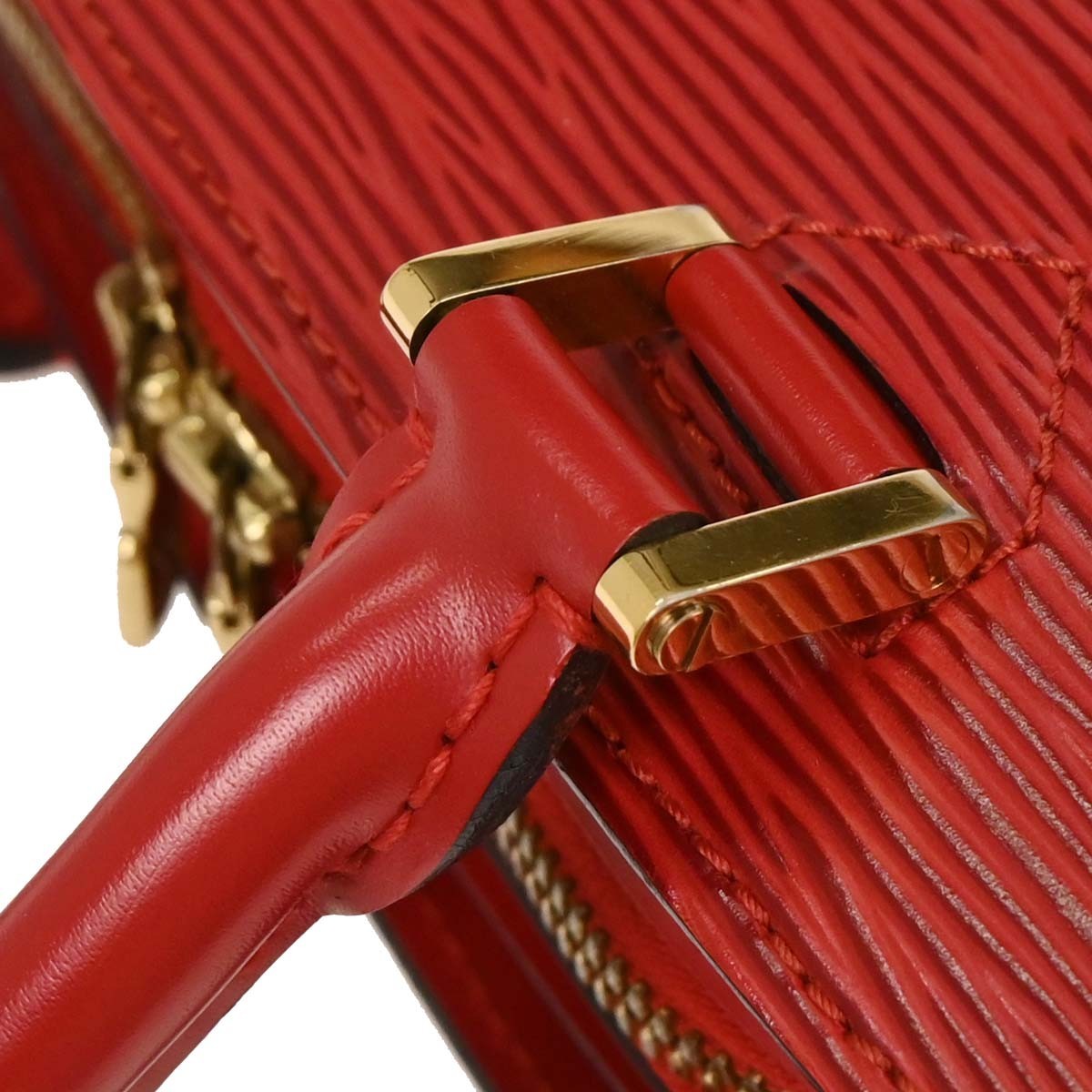 Louis Vuitton Pont Neuf Handbag Epi Leather Red Leather Handbag