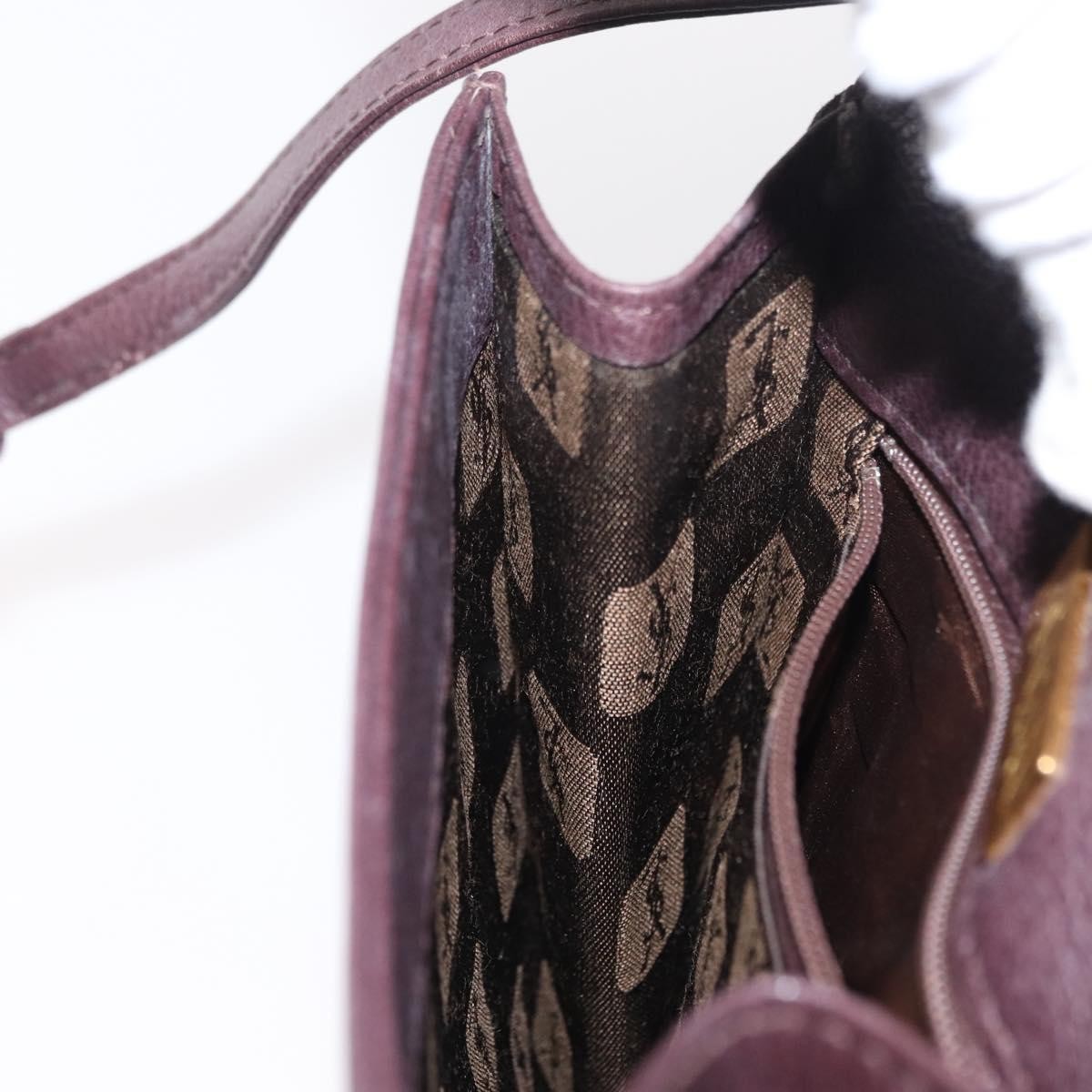 Saint Laurent Vintage Shoulder Bag Leather Purple Leather Shoulder Bag Bag (Pre-Owned)