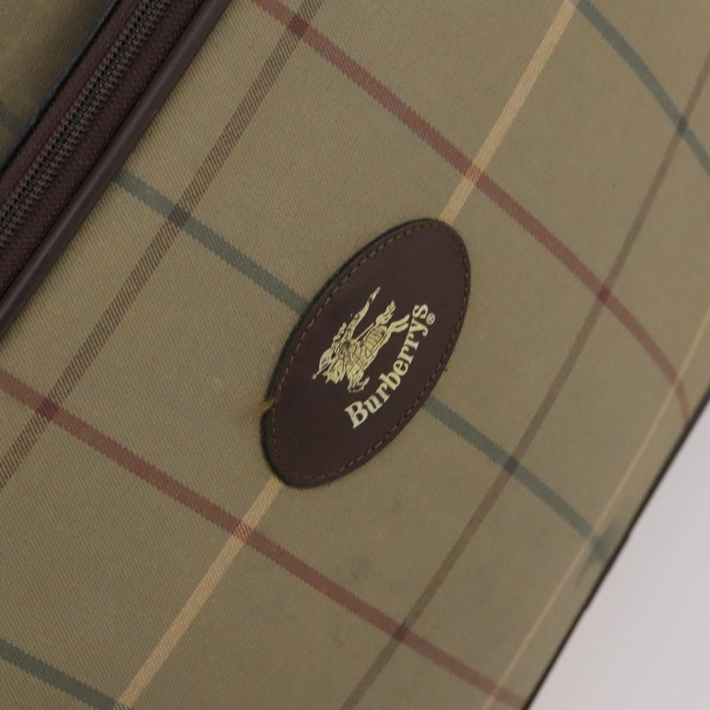 Burberry Nova Check Boston Bag Canvas Beige Canvas Travel Bag
