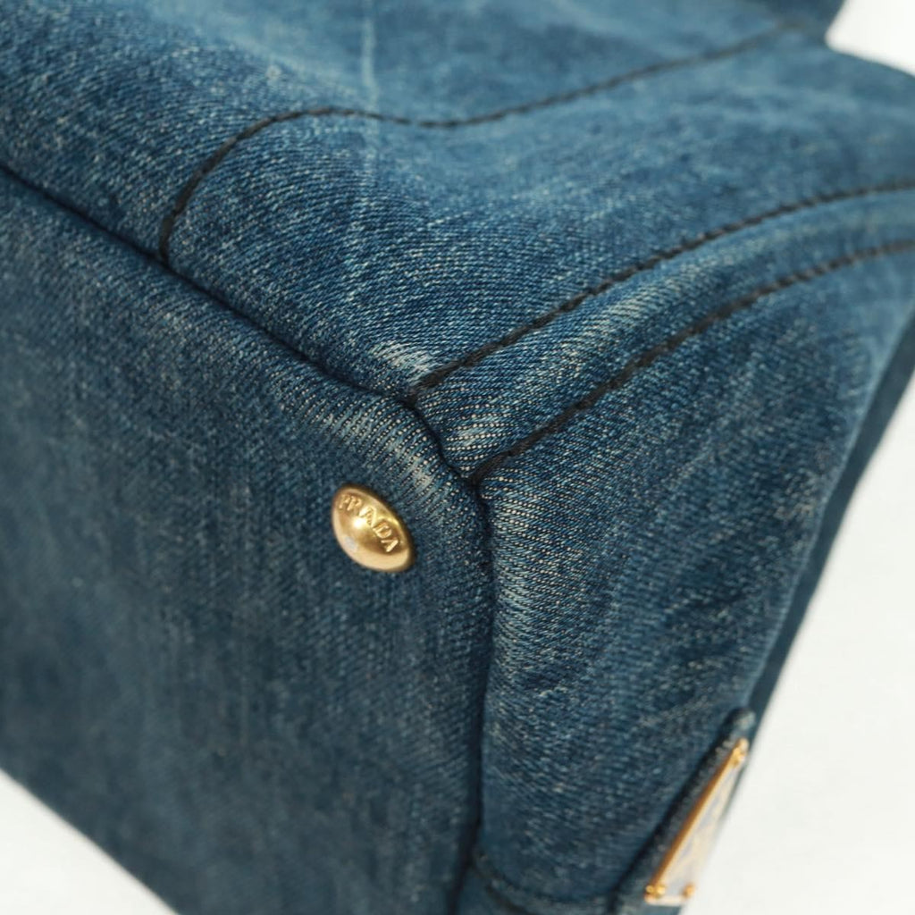 Prada Canapa Tote Denim Blue Denim_Jeans Tote Bag Bag