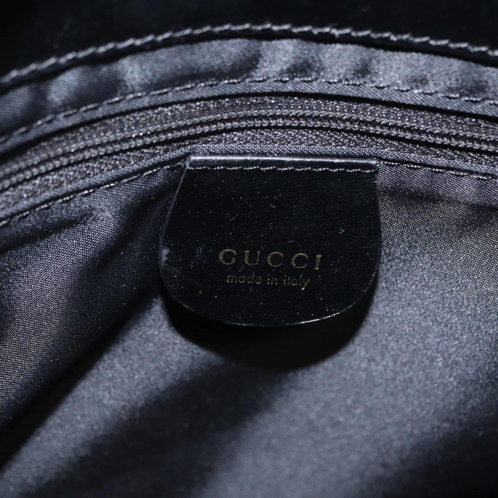 Gucci Vintage Handbag Leather Black Leather Handbag (Pre-Owned)