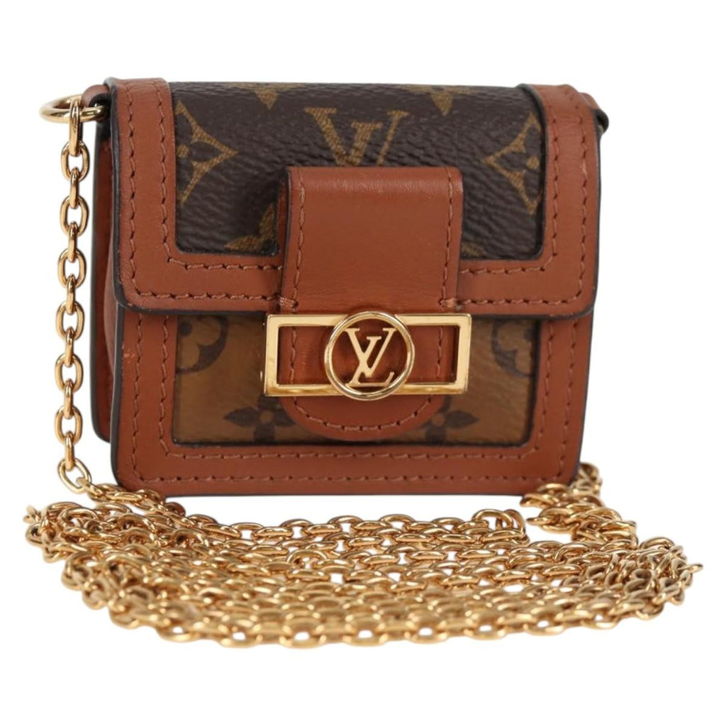 Louis Vuitton Dauphine Shoulder Bag Reverse Monogram Canvas Brown Canvas Clutche & Pouche Bag