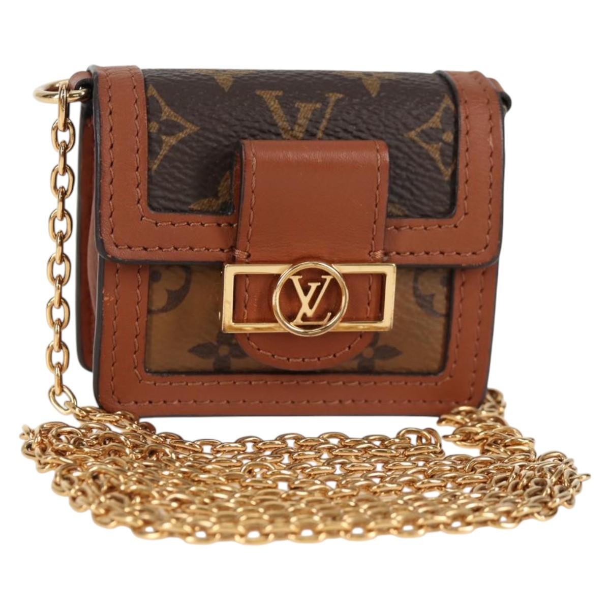 Louis Vuitton Dauphine Shoulder Bag Reverse Monogram Canvas Brown Canvas Clutche & Pouche Bag