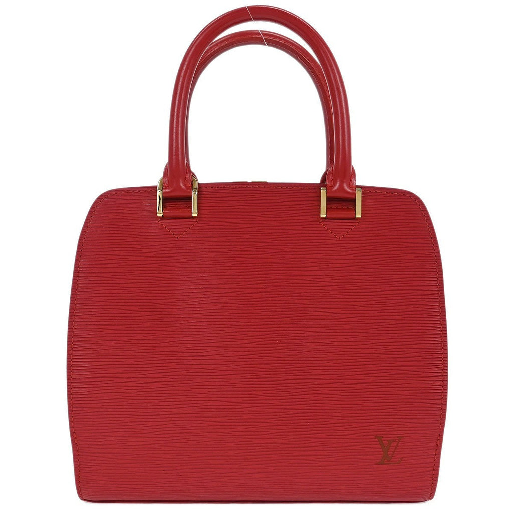 Louis Vuitton Pont Neuf Handbag Epi Leather Red Leather Handbag