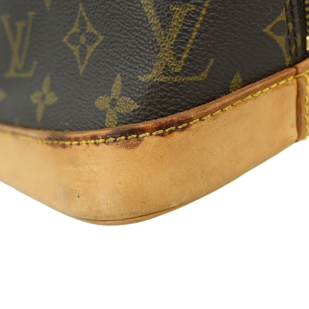 Louis Vuitton Alma Handbag Monogram Canvas Brown Canvas Handbag
