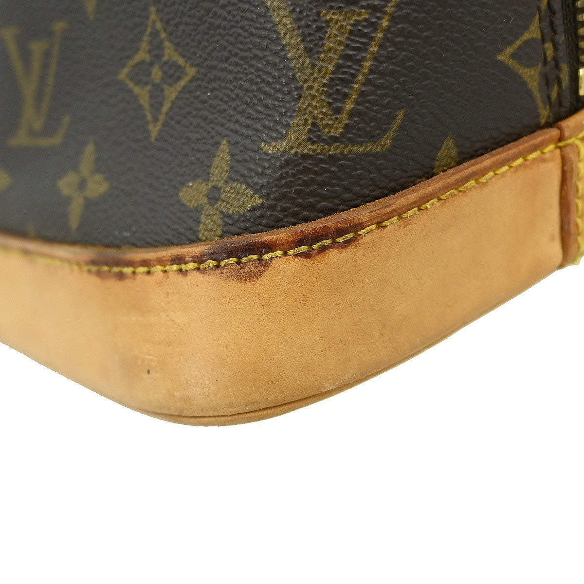 Louis Vuitton Alma Handbag Monogram Canvas Brown Canvas Handbag