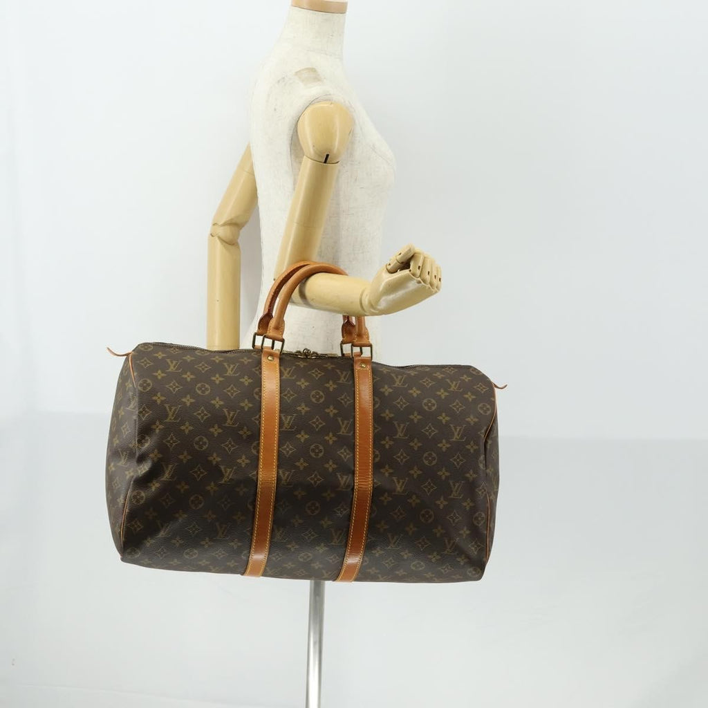 Louis Vuitton Keepall Bag Monogram Canvas Brown Canvas Travel Bag