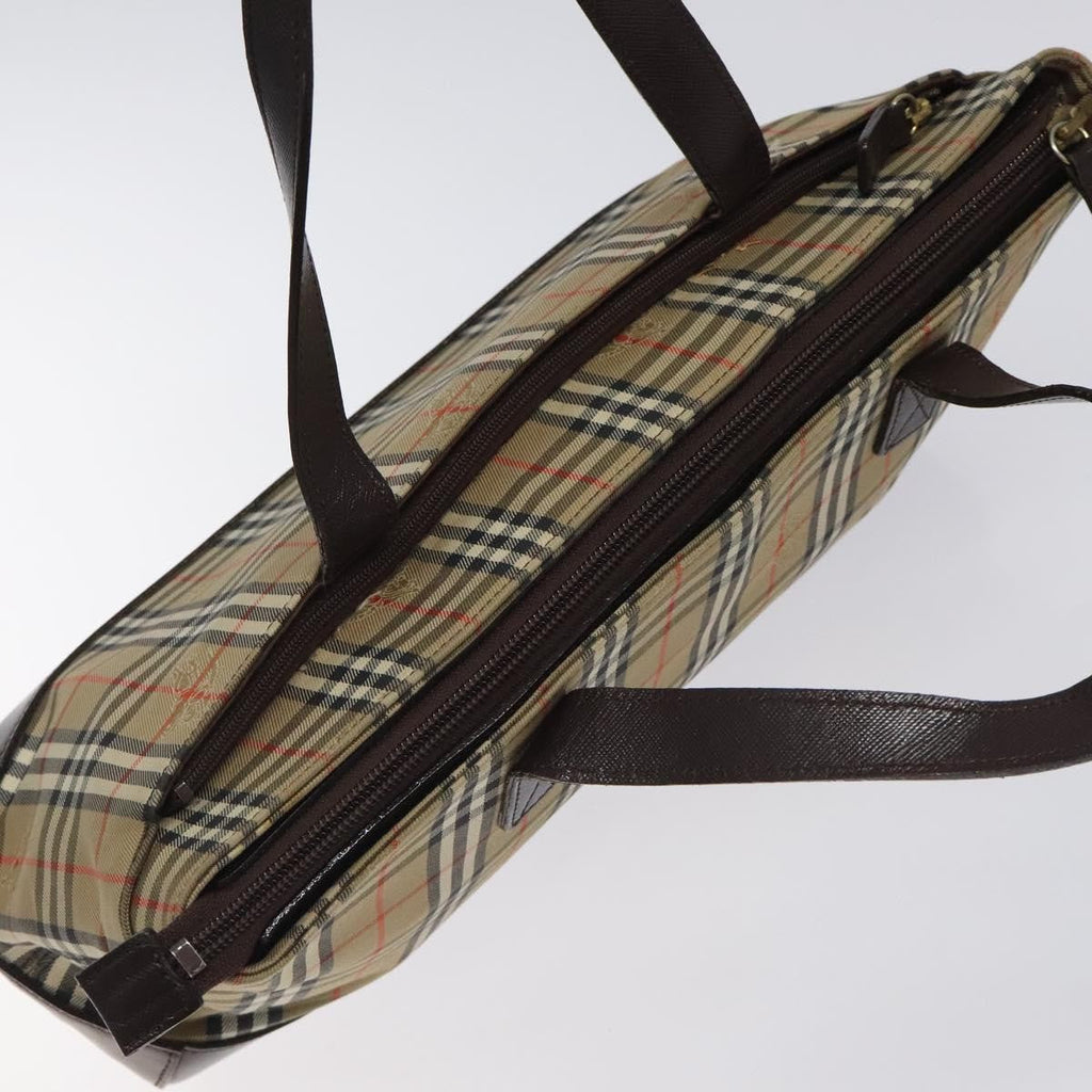 Burberry Nova Check Handbag Nova Check Canvas And Leather Beige Canvas Handbag
