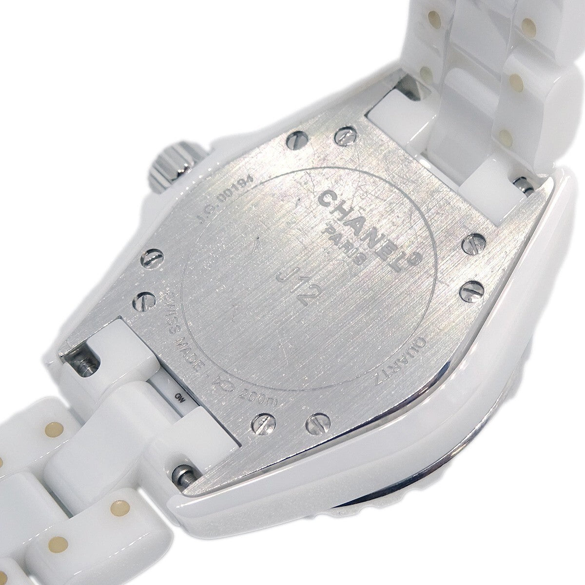 Chanel J12 Quartz Watch Ceramic And Stainless Steel With Diamond Markers Watch
