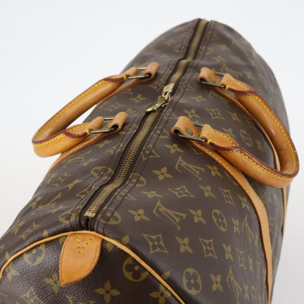 Louis Vuitton Keepall Bag Monogram Canvas Brown Canvas Travel Bag