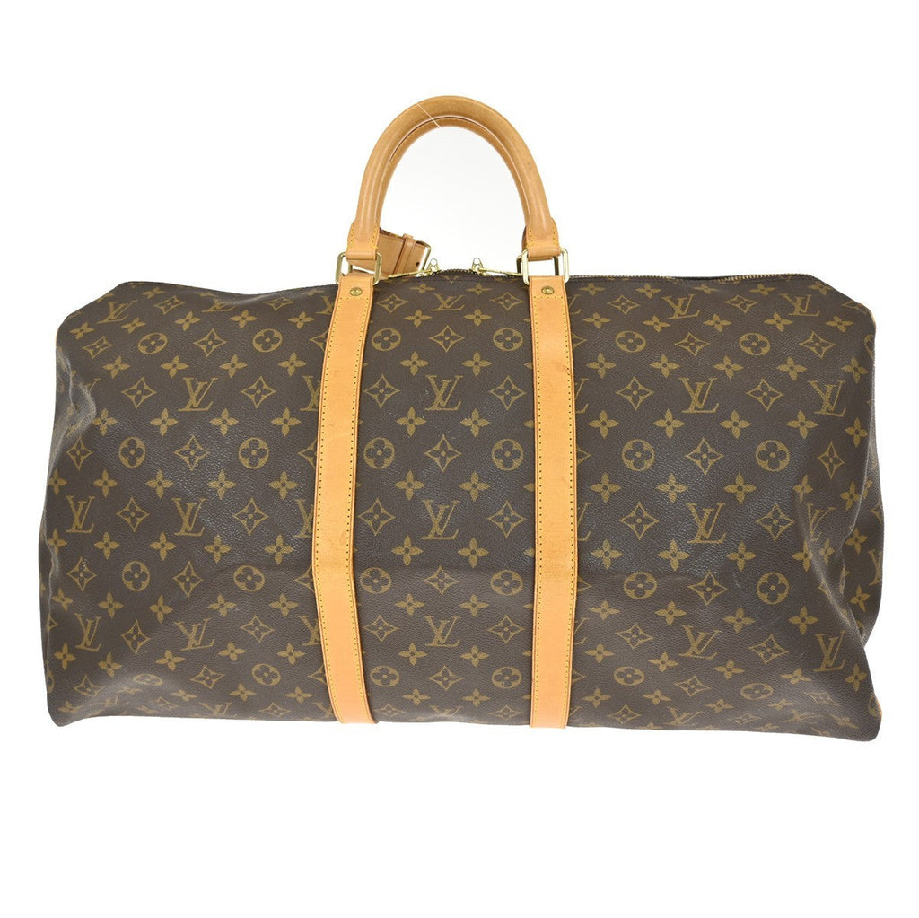 Louis Vuitton Keepall Bag Monogram Canvas Brown Canvas Travel Bag