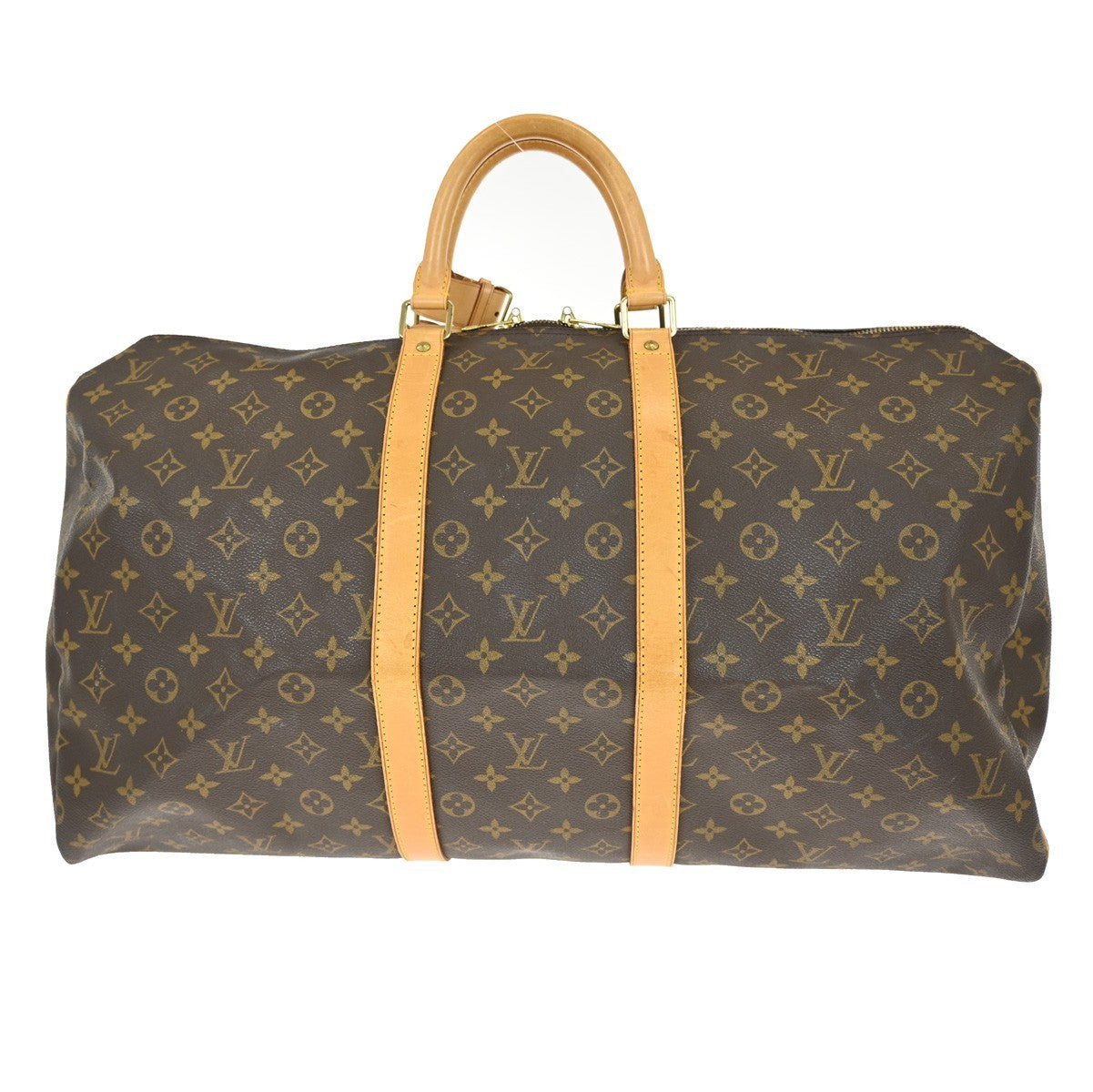 Louis Vuitton Keepall Bag Monogram Canvas Brown Canvas Travel Bag