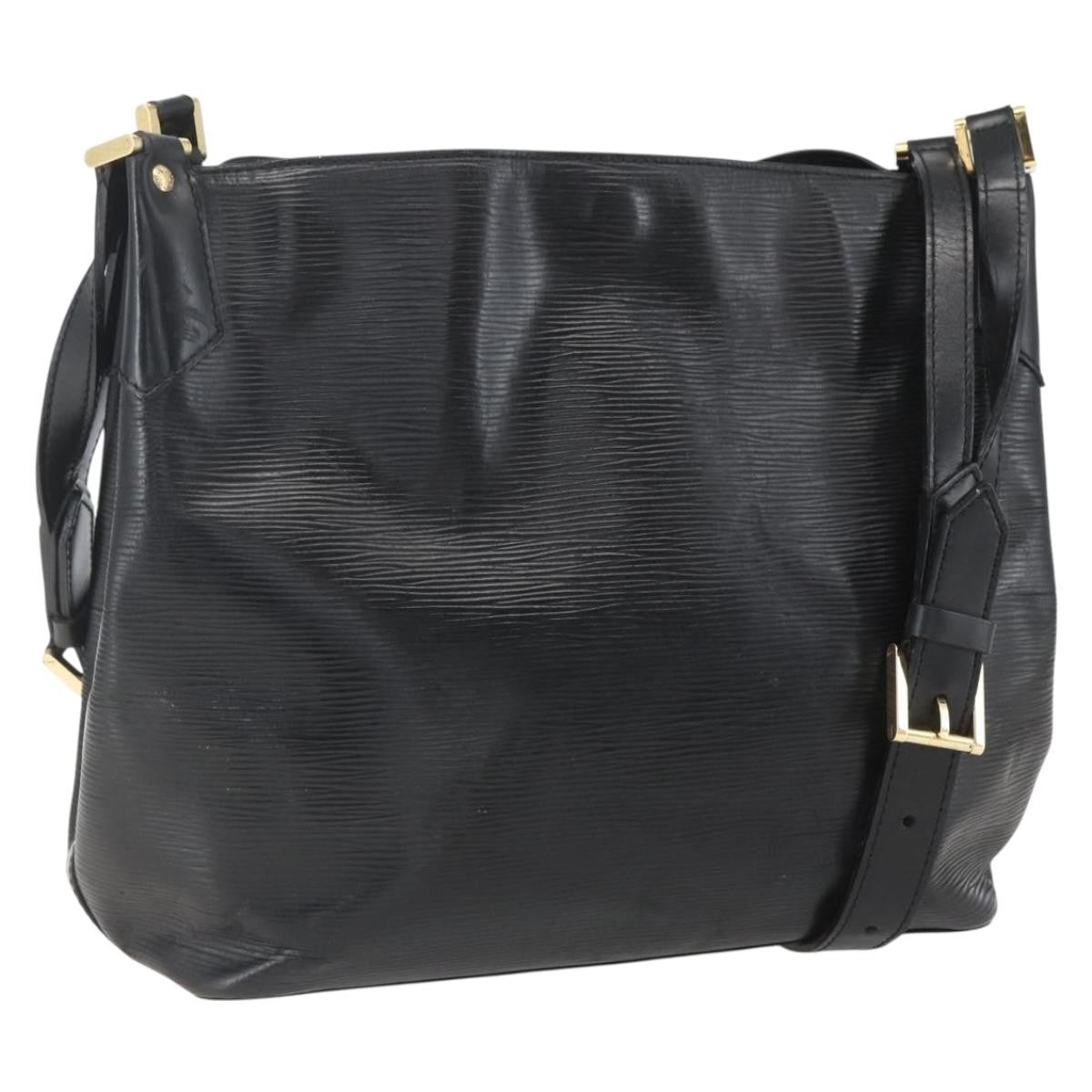 Louis Vuitton Mandara Handbag Epi Leather Black Leather Tote Bag