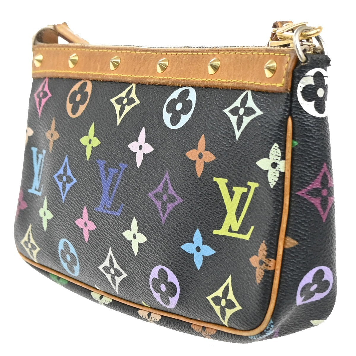 Louis Vuitton Pochette Accessoires Monogram Multicolor Multicolour Leather Clutche & Pouche Bag